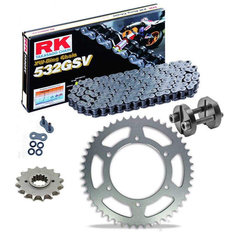 Kit de Arrastre RK 532 GSV GRIS ACERO YAMAHA FZR 1000 Genesis 87-88 Estandar