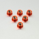 PACK 6 NUTS OF SPROCKET M8X1.25MM ORANGE ALUMINUM RACING