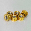 PACK 6 NUTS OF SPROCKET M10X1,25MM GOLD ALUMINUM RACING