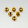PACK 6 NUTS OF SPROCKET M10X1,25MM GOLD ALUMINUM RACING