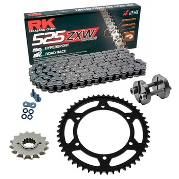 Kit de Arrastre RK 525 ZXW Super Reforzado GRIS ACERO BENELLI TRK 502 X 17-25 Remachadora Gratis!