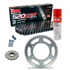 Kit de Arrastre RK 520 ZXW Super Reforzado GRIS ACERO APRILIA Tuareg 125 Wind 88
