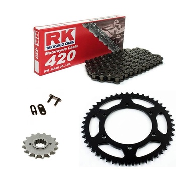 Sprockets & Chain Kit RK 420 Grey Steel HONDA C50 75-80