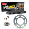 Kit de Arrastre RK 428 MXZ1 GRIS ACERO HONDA CR 85 03-04