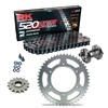 Sprockets & Chain Kit RK 520 ZXW  Grey Steel HONDA MVX 250 83 Free Riveter!