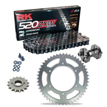 Sprockets & Chain Kit RK 520 ZXW  Grey Steel HONDA MVX 250 83 Free Riveter!