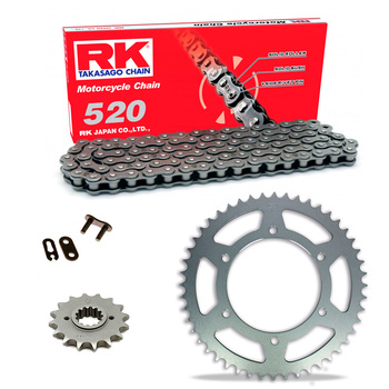 Kit de Arrastre RK 520 GRIS ACERO HONDA XR 250 86-87