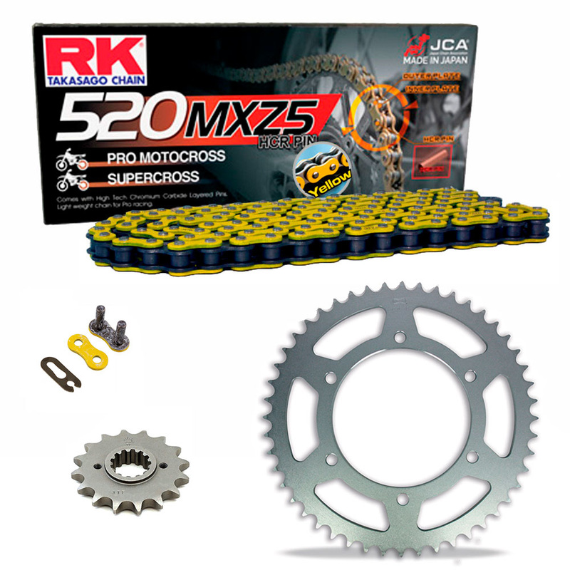 HONDA XR 350 1985-1987 RK 520 MXZ-5 Colored Chain & Sprockets Kit