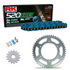 Sprockets & Chain Kit RK 520 XRE Blue HUSABERG 600 Enduro 93-95 