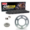 Sprockets & Chain Kit RK 420 MXZ Grey Steel KAWASAKI KX 100 89-90