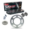 Sprockets & Chain Kit RK 520 ZXW Grey Steel KAWASAKI ZX-6R Ninja 636 20 Free Riveter