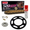 Sprockets & Chain Kit RK 520 EXW Gold KAWASAKI KX 250 87-89