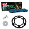 Sprockets & Chain Kit RK 520 XRE Blue SUZUKI DR 250 90-93 