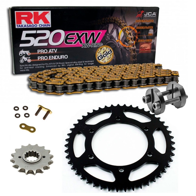 Sprockets & Chain Kit RK 520 EXW Gold SUZUKI DR 350 SE T 96 Free Riveter