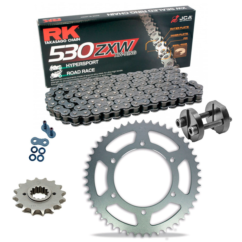 Kit de Arrastre RK 530 ZXW Super Reforzado GRIS ACERO SUZUKI GSX-R F 750 85 Remachadora Gratis!