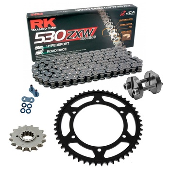 Kit de Arrastre RK 530 ZXW Super Reforzado GRIS ACERO TRIUMPH Speed Triple 1050 12-15 Remachadora Gratis!