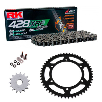 Sprockets & Chain Kit RK 428 XRE Grey Steel Reinforced YAMAHA XT 125 Z 02-04