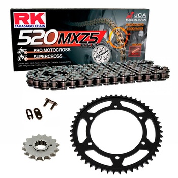 Sprockets & Chain Kit RK 520 MXZ5 Grey Steel YAMAHA YZ 250 93