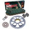 Sprockets & Chain Kit RK 525 ZXW Block/Gold DUCATI Monster 1100 09-13 Free Rivet Tool!