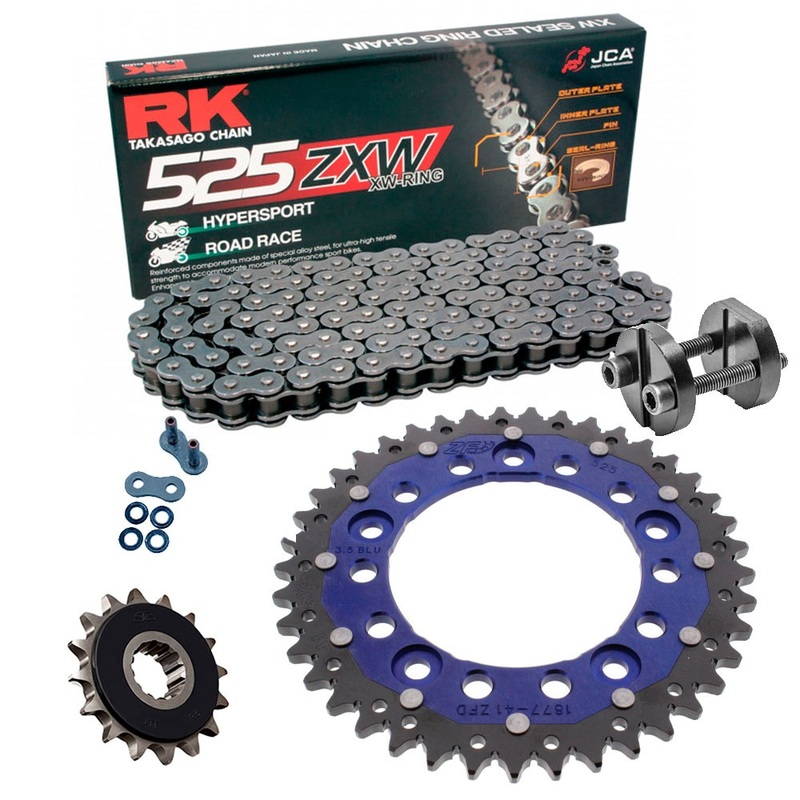 Kit de Arrastre YAMAHA YZF R1 1000 15-25 Power Kit Azul 525 ZXW Gris