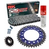YAMAHA YZF R1 1000 15-25 Blue Power Kit Reinforced Chain Kit 525 ZXW Grey Chain Cleaner