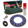 YAMAHA YZF R1 1000 15-25 Blue Power Kit Reinforced Chain Kit 525 ZXW Black Chain Cleaner