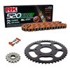 Kit de Arrastre RK 520 XRE Reforzado  NARANJA KTM RC 390 14-21 