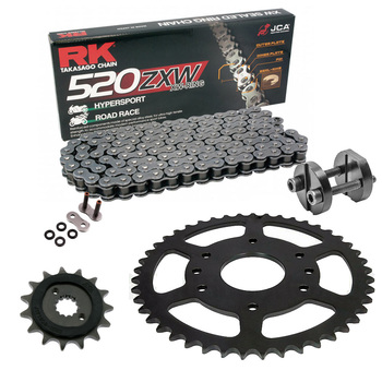 Kit de Arrastre RK 520 ZXW Super Reforzado GRIS ACERO KTM RC 390 14-21 Remachadora Gratis!