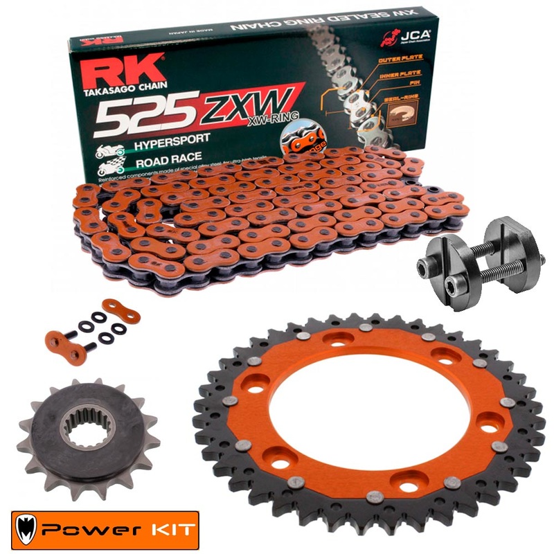 Kit de Arrastre  KTM Adventure 990 05-09 Power Kit Naranja 525 ZXW REMACHADORA GRATIS!!