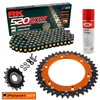 KTM Duke 790 18-26 Power Kit Front Sprocket Rear DUAL Sprocket Super Reinforced Chain Black ZF Free cleaning spray!