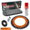 KTM Duke 790 18-26 Power Kit Front Sprocket Rear DUAL Sprocket Super Reinforced Chain Grey ZF Free cleaning spray!