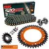 POWER KIT KTM 690 SM 08-09 Piñon Engomado Corona Mixta Cadena Super Reforzada Negra ZF Remachadora Gratis!