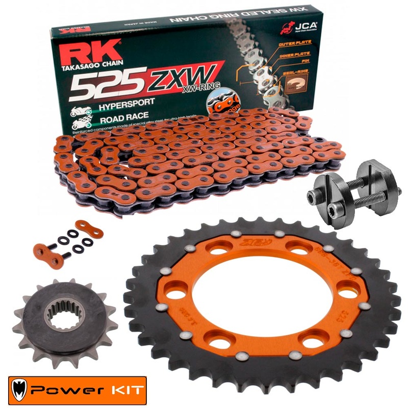 Kit de Arrastre KTM RC8 R 1190 09-15 Power Kit RK 525 ZXW Naranja REMACHADORA GRATIS!!