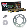 Sprockets & Chain Kit RK 520 XRE Black/Gold  APRILIA AF1 125 Sport Pro 92-93 