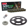 Sprockets & Chain Kit RK 520 XRE Black/Gold  KTM RC 390 14-21 