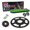 Sprockets & Chain Kit RK 520 ZXW Green KTM RC 390 14-21 Free Riveter