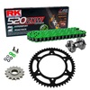 Sprockets & Chain Kit RK 520 ZXW Green DUCATI Monster 750 96-97 Free Riveter