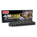 CADENA RK 428 MXZ1 GRIS ACERO ENGANCHE CLIP