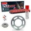 Sprockets & Chain Kit RK 520 ZXW  Red CAGIVA K7 125 90-92 