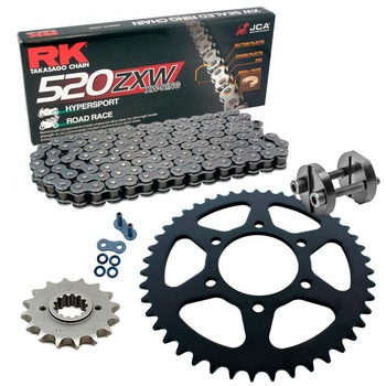 Kit de Arrastre RK 520 ZXW Super Reforzado GRIS ACERO KAWASAKI Z800 13-17 Remachadora Gratis!