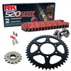 Sprockets & Chain Kit RK 520 ZXW Red KAWASAKI Z800 13-17 Free Riveter