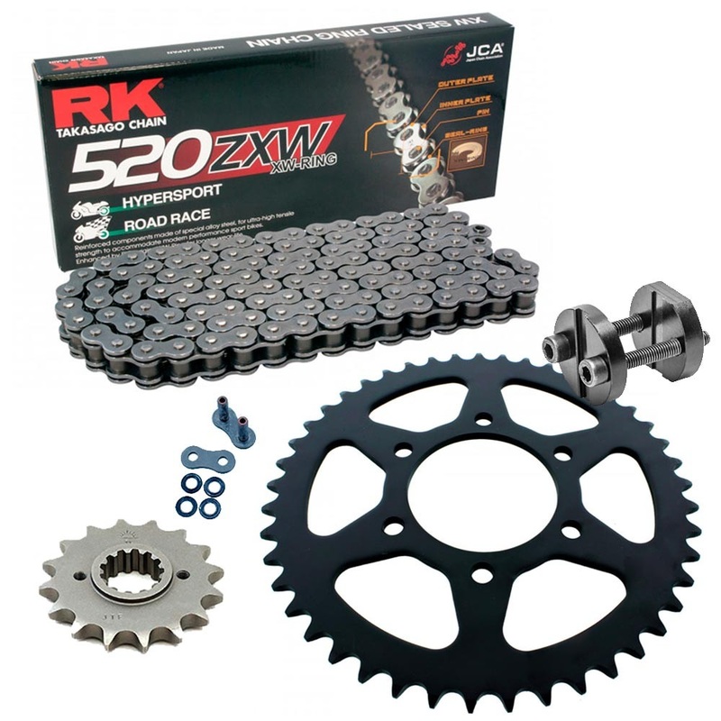 Kit de Arrastre RK 520 ZXW Super Reforzado GRIS ACERO KAWASAKI Z800 Sugomi Edition 16 Remachadora Gratis!