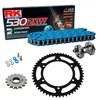 Kit de Arrastre RK 530 ZXW Super Reforzado AZUL TRIUMPH Speed Triple 955 T509 97-98 Remachadora Gratis!