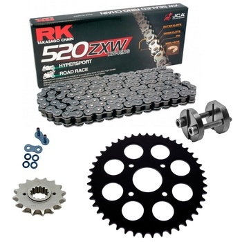 Kit de Arrastre RK 520 ZXW Super Reforzado GRIS ACERO KTM Duke 125 11-13 Remachadora Gratis!