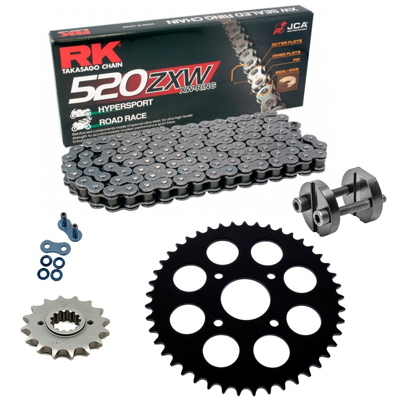 Kit de Arrastre RK 520 ZXW Super Reforzado GRIS ACERO KTM Duke 125 11-13 Remachadora Gratis!