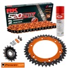 POWER KIT KTM Supermoto 620 SC 00-01 Piñon Engomado Corona Mixta Cadena Super Reforzada Naranja Limpiador Gratis!