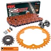 KTM Super Duke 1290 14-15 Power Kit Hypersport Reinforced Chain Kit 525 ZXW ORANGE FREE RIVETER!!