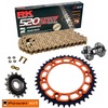 KTM Duke 790 18-26 Power Kit Front Sprocket Rear DUAL Sprocket Super Reinforced Chain Gold Twinstar Free Riveter Tool!