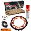 KTM DUKE 890 2020-24 Power Kit Front Sprocket Rear DUAL Sprocket Super Reinforced Chain Gold Twinstar Free cleaning sprayl!