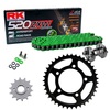 Kit de Arrastre RK 520 ZXW Super Reforzado VERDE SUZUKI GS 500 E 88-93 Remachadora Gratis!